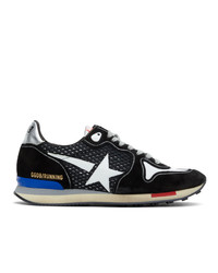 Golden Goose Black And Silver Running Sneakers