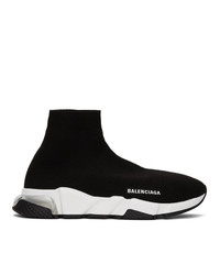 Balenciaga Black And Transparent Rubber Speed Sneakers