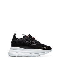 Versace Black And White Chain Reaction Sneakers