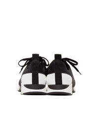 Marni Black And White Ghillie Sneakers