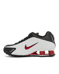 Nike Black And White Shox R4 Sneakers