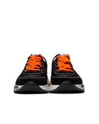 Golden Goose Black And Yellow Running Sole Sneakers