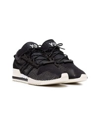 Y-3 Black Harigane Leather Sneakers