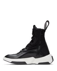 Julius Black Lace Up Sneaker Boots