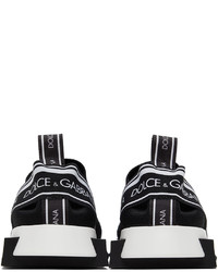 Dolce & Gabbana Black Mesh Low Top Sneakers