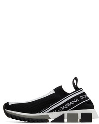 Dolce & Gabbana Black Mesh Low Top Sneakers