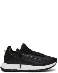 Givenchy Black Perforated Leather Spectre Runner Zip Low Sneakers