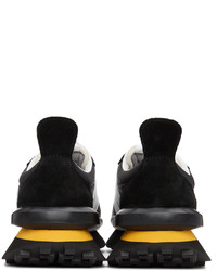 Lanvin Black White Bumper Sneakers