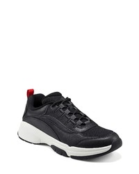 Easy Spirit Gallo Leather Walking Sneaker In Black Leather Multi At Nordstrom