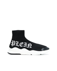 Philipp Plein Hi Top Knitted Sneakers