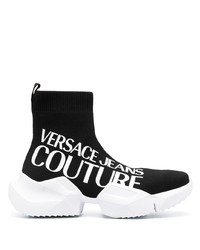 VERSACE JEANS COUTURE High Top Logo Print Sneakers