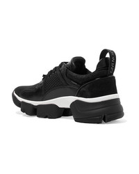 Givenchy Jaw Mesh And Suede Trimmed Leather Neoprene And Rubber Sneakers
