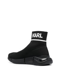 Karl Lagerfeld Logo Knit Sock Style Sneakers