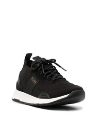 BOSS HUGO BOSS Logo Patch Lace Up Sneakers