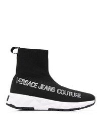 VERSACE JEANS COUTURE Logo Print High Top Trainers