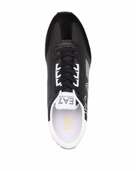Ea7 Emporio Armani Logo Print Lace Up Sneakers