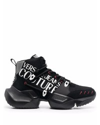 VERSACE JEANS COUTURE Logo Print Mid Top Sneakers