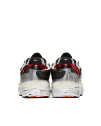 Maison Margiela Red And Black Fusion Low Sneakers