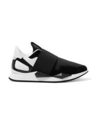 Givenchy Runner Elastic Leather And Suede Paneled Neoprene Sneakers