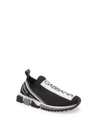 Dolce & Gabbana Sorrento Logo Slip On Sneaker In 89690 Blackwhite At Nordstrom