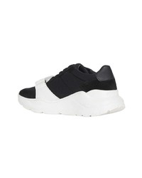 Burberry Suede Neoprene And Leather Sneakers