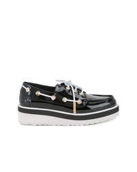 Black and White Boat Shoes