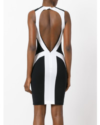 Philipp Plein Contrast Panel Fitted Dress