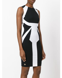 Philipp Plein Contrast Panel Fitted Dress