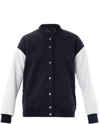 Tibi Contrast Quilted Bomber Jacket