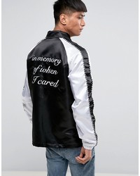 Night Addict Embroidered Back Coach Jacket