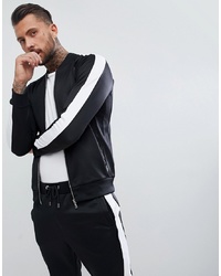 The Couture Club Track Jacket In Black Muscle Fit