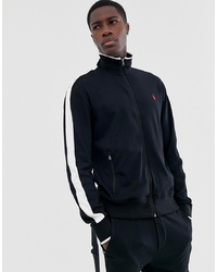 Polo Ralph Lauren Track Jacket With Side Tape In Black