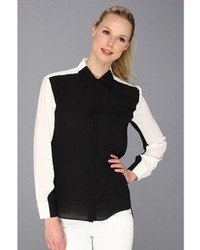 Vince Camuto Pannel High Low Blouse