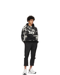 Dolce and Gabbana Black Camouflage Print Patch Hoodie