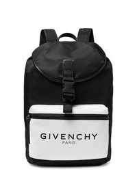 Givenchy Glow In The Dark Logo Print Canvas And Shell Backpack