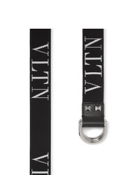 Valentino Garavani 35cm Black Logo Jacquard Webbing Belt
