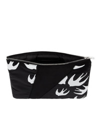 McQ Alexander McQueen Black Swallows Knotted Tablet Pouch