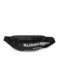 Burberry Black Quilted Horseferry Sonny Bum Bag