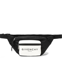 Givenchy Logo Print Glow In The Dark Canvas And Shell Belt Bag