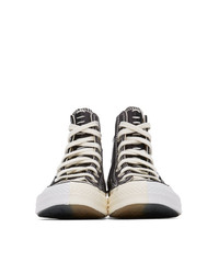 Converse Black And Grey Reconstructed Chuck 70 High Sneakers
