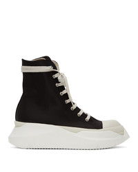Rick Owens DRKSHDW Black And White Abstract High Top Sneakers