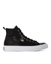McQ Alexander McQueen Black And White Plimsoll High Sneakers