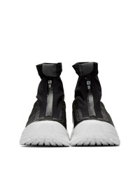 11 By Boris Bidjan Saberi Black And White Salomon Edition Bamba 2 High Top Sneakers