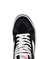Vans Black And White Sk8 Hi 38 Dx Suede Leather And Canvas Sneakers