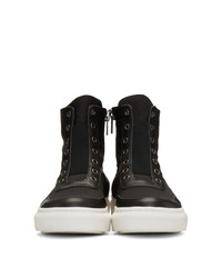 D By D Black Back String Mid Top Sneakers