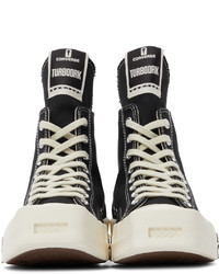 Rick Owens DRKSHDW Black Converse Edition Turbodrk Chuck 70 High Sneakers