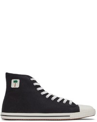 Palm Angels Black Vulcanized High Top Sneakers