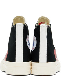 Comme Des Garcons Play Black White Converse Edition Play Chuck 70 High Top Sneakers