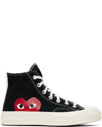 Comme Des Garcons Play Black White Converse Edition Play Chuck 70 High Top Sneakers