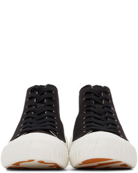 Kenzo Black White Crest High Sneakers